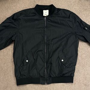H&M Men's Classic Black Bomber Jacket